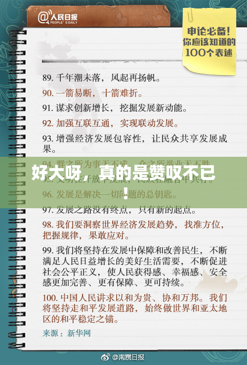 好大呀，真的是赞叹不已！