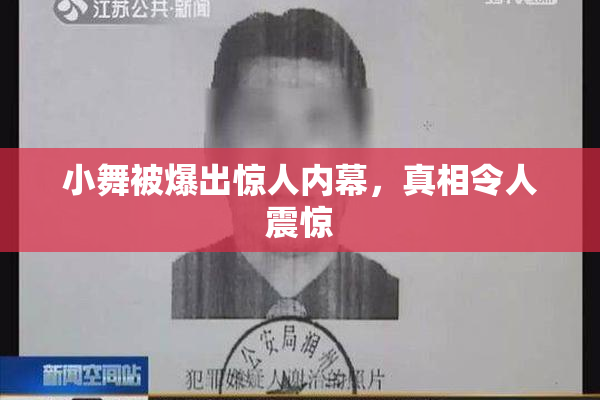 小舞被爆出惊人内幕，真相令人震惊