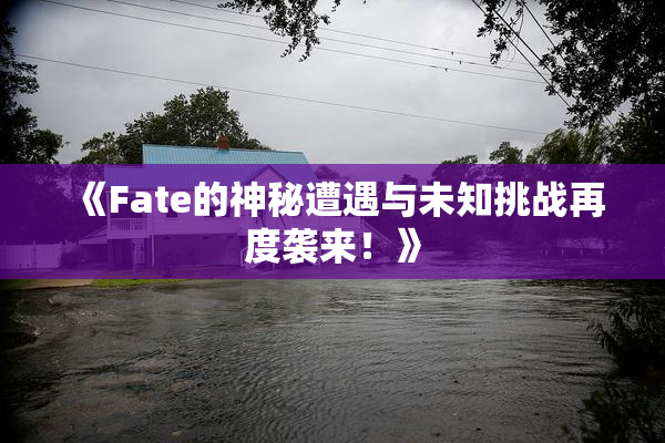 《Fate的神秘遭遇与未知挑战再度袭来！》