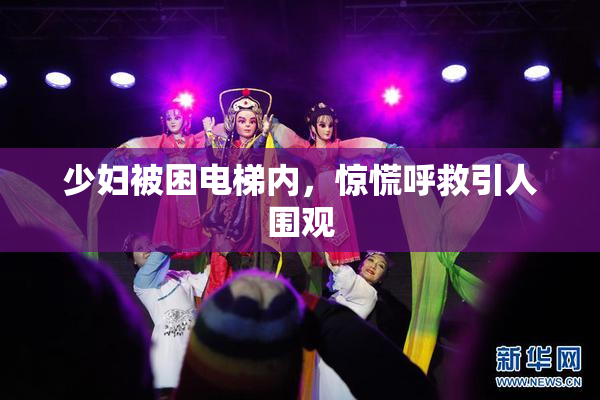 少妇被困电梯内，惊慌呼救引人围观