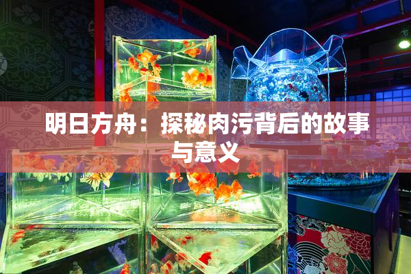 明日方舟：探秘肉污背后的故事与意义