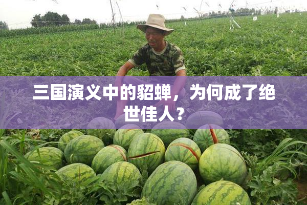 三国演义中的貂蝉，为何成了绝世佳人？