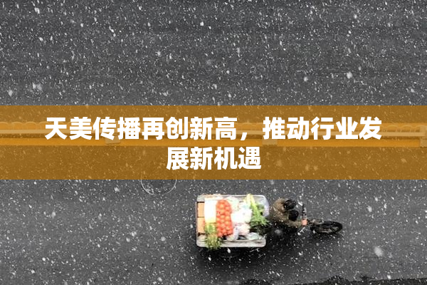 天美传播再创新高，推动行业发展新机遇