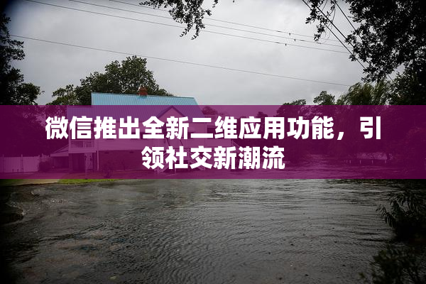 微信推出全新二维应用功能，引领社交新潮流