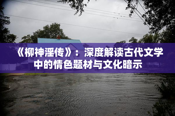 《柳神淫传》：深度解读古代文学中的情色题材与文化暗示