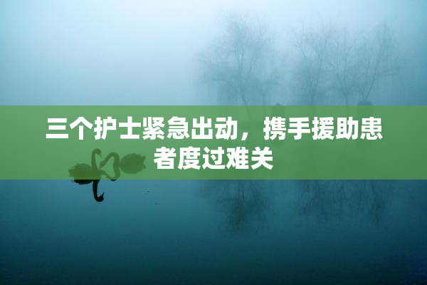 三个护士紧急出动，携手援助患者度过难关
