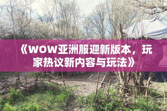 《WOW亚洲服迎新版本，玩家热议新内容与玩法》