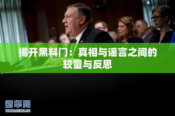 揭开黑料门：真相与谣言之间的较量与反思