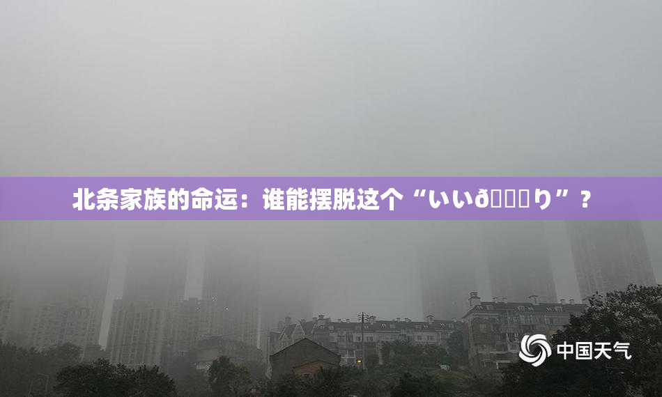北条家族的命运：谁能摆脱这个“いい🍑り”？