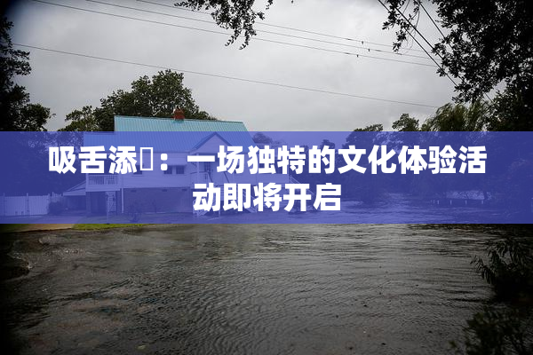 吸舌添泬：一场独特的文化体验活动即将开启