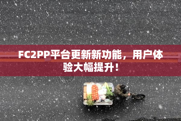 FC2PP平台更新新功能，用户体验大幅提升！