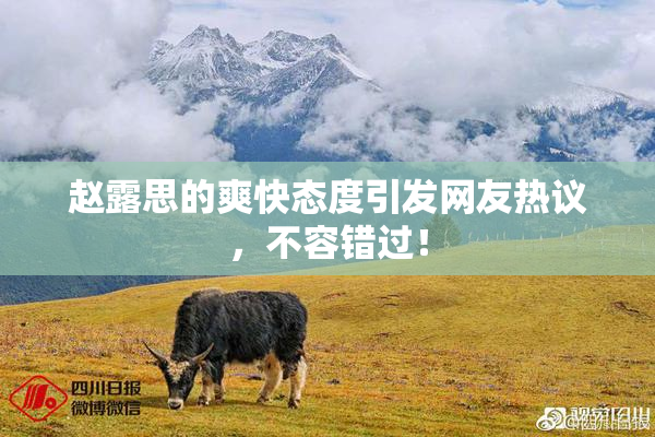 赵露思的爽快态度引发网友热议，不容错过！