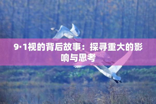 9·1视的背后故事：探寻重大的影响与思考