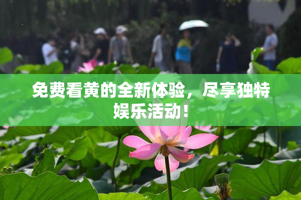 免费看黄的全新体验,尽享独特娱乐活动!