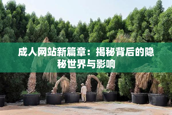 成人网站新篇章：揭秘背后的隐秘世界与影响