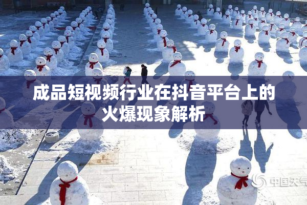 成品短视频行业在抖音平台上的火爆现象解析