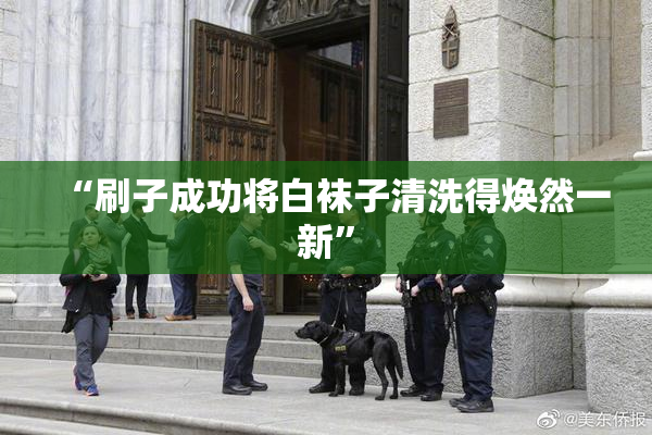 “刷子成功将白袜子清洗得焕然一新”