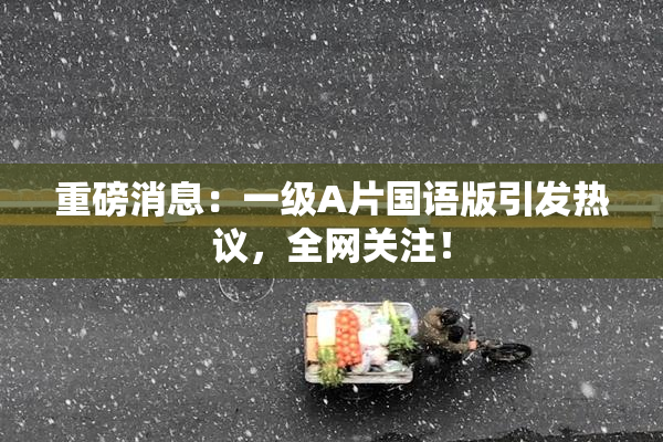重磅消息：一级A片国语版引发热议，全网关注！