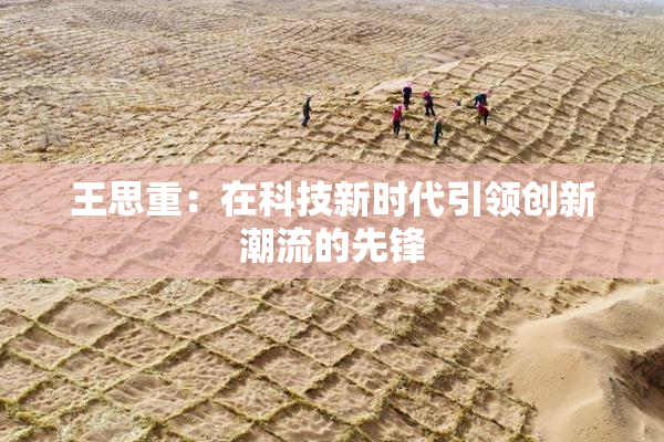 王思重：在科技新时代引领创新潮流的先锋