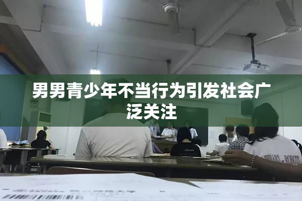 男男青少年不当行为引发社会广泛关注