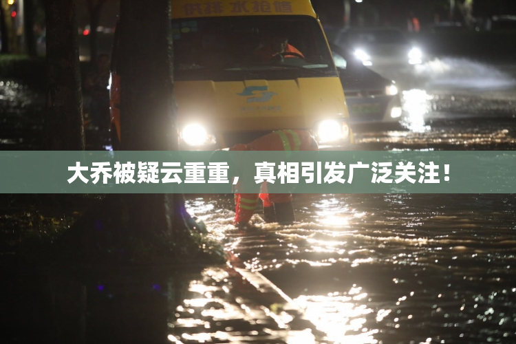 大乔被疑云重重，真相引发广泛关注！