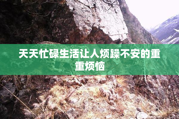 天天忙碌生活让人烦躁不安的重重烦恼