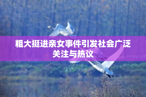 粗大挺进亲女事件引发社会广泛关注与热议