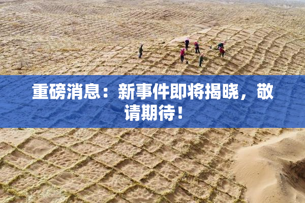 重磅消息：新事件即将揭晓，敬请期待！