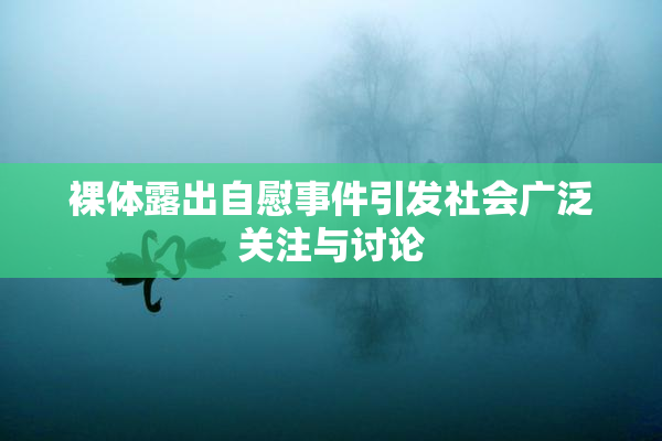 裸体露出自慰事件引发社会广泛关注与讨论