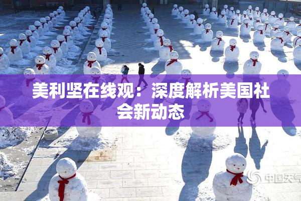 美利坚在线观：深度解析美国社会新动态