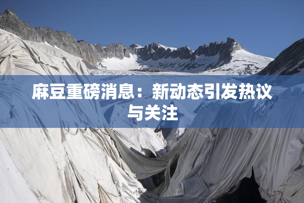 麻豆重磅消息：新动态引发热议与关注