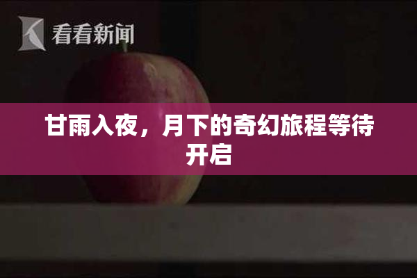 甘雨入夜，月下的奇幻旅程等待开启
