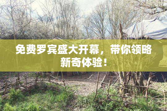 免费罗宾盛大开幕，带你领略新奇体验！