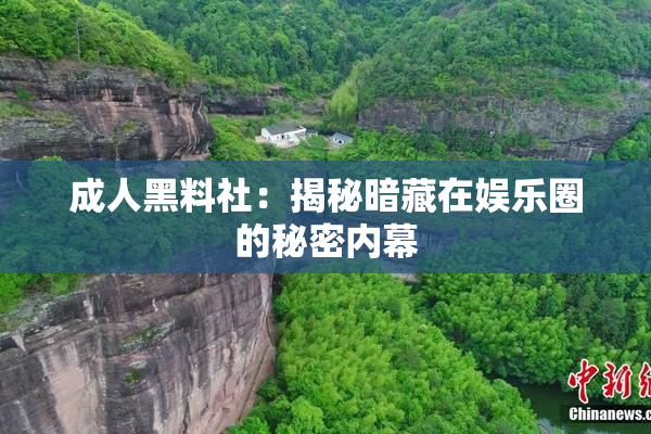 成人黑料社：揭秘暗藏在娱乐圈的秘密内幕