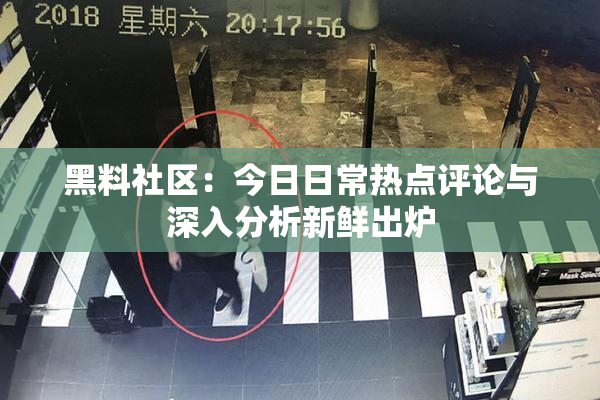 黑料社区：今日日常热点评论与深入分析新鲜出炉