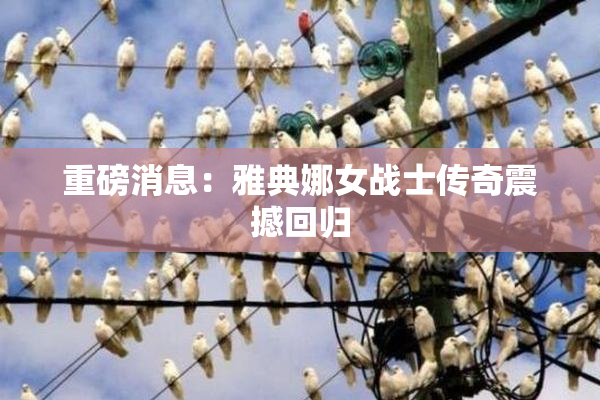 重磅消息：雅典娜女战士传奇震撼回归