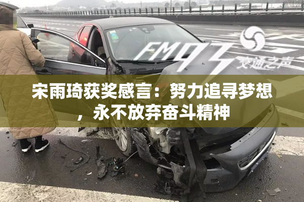 宋雨琦获奖感言：努力追寻梦想，永不放弃奋斗精神