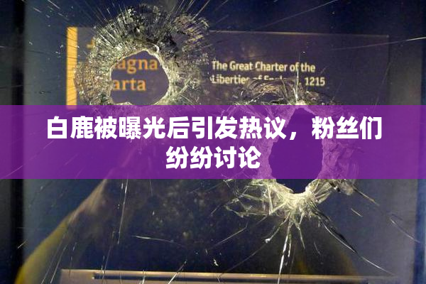白鹿被曝光后引发热议，粉丝们纷纷讨论