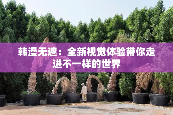 韩漫无遮：全新视觉体验带你走进不一样的世界