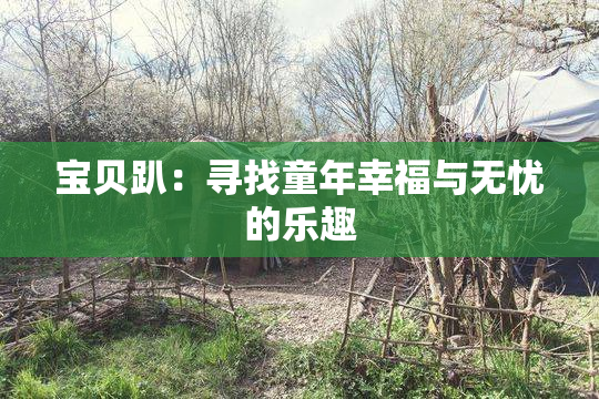 宝贝趴：寻找童年幸福与无忧的乐趣