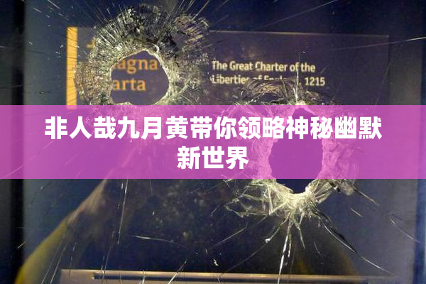 非人哉九月黄带你领略神秘幽默新世界