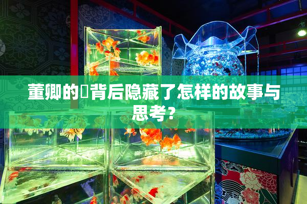 董卿的婬背后隐藏了怎样的故事与思考？
