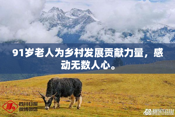91岁老人为乡村发展贡献力量，感动无数人心。