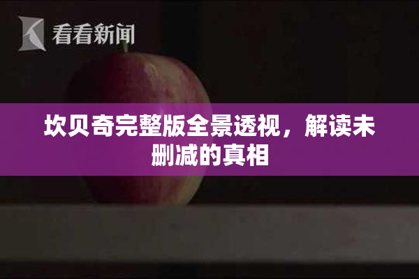 坎贝奇完整版全景透视，解读未删减的真相