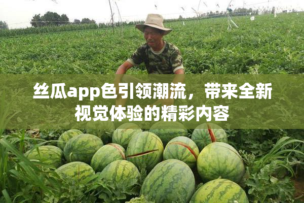 丝瓜app色引领潮流，带来全新视觉体验的精彩内容